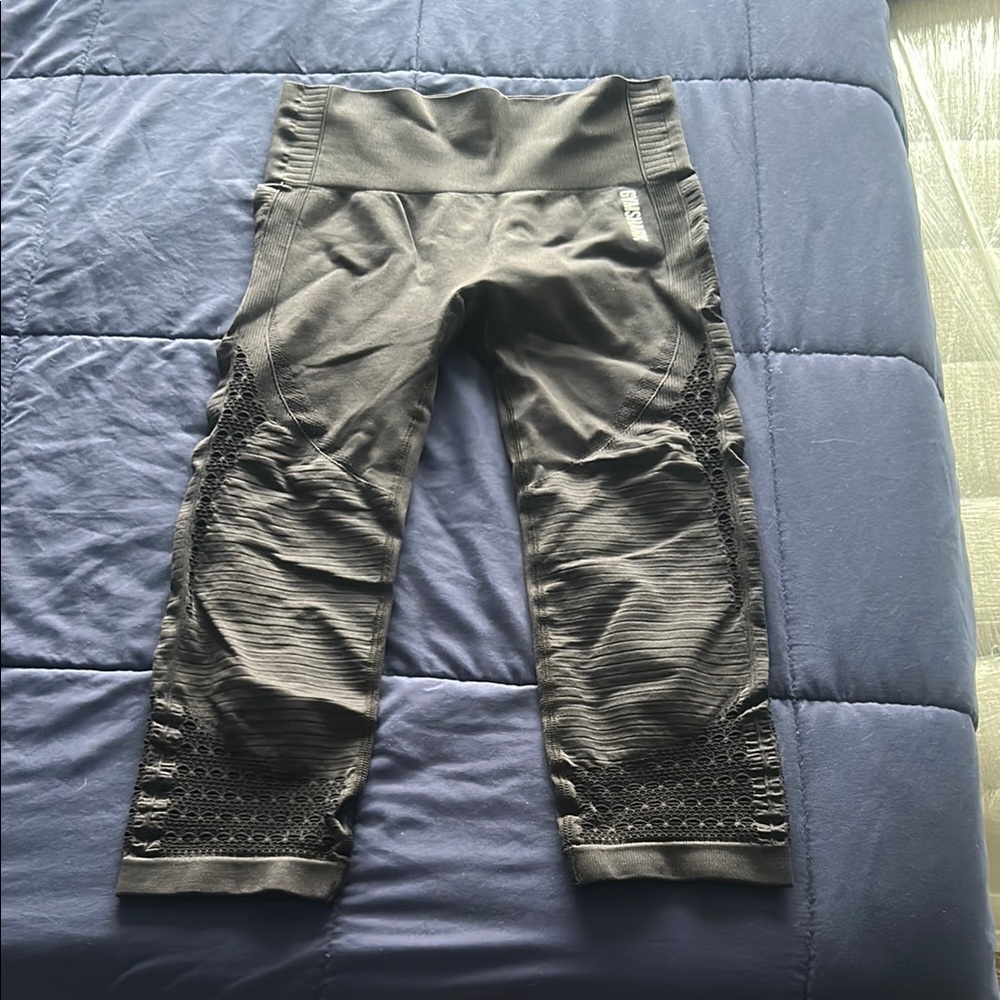 Gymshark Black High-Waisted Capris